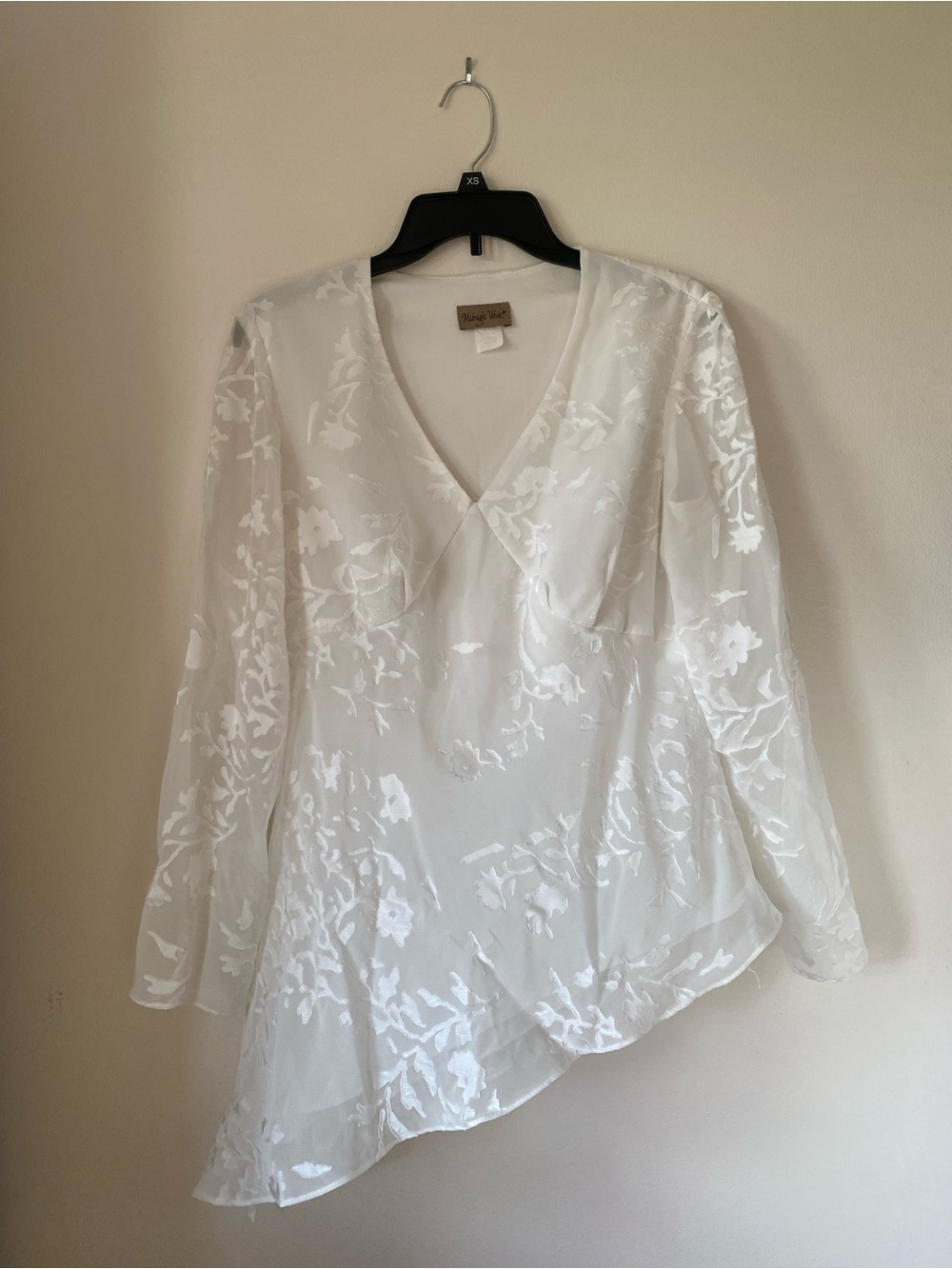 Vintage Midnight Velvet Sheer Blouse
